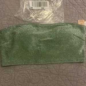 VS Pink SHIMMER BANDEAU BIKINI TOP